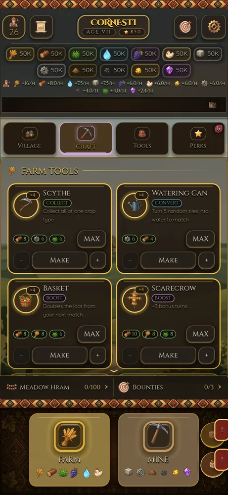 The forge crafting a tool