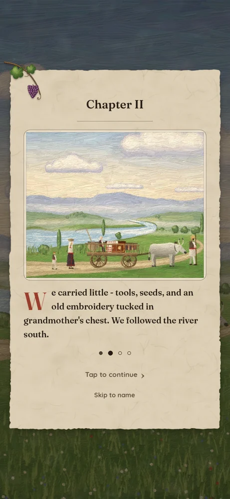 A chapter of the storybook opening