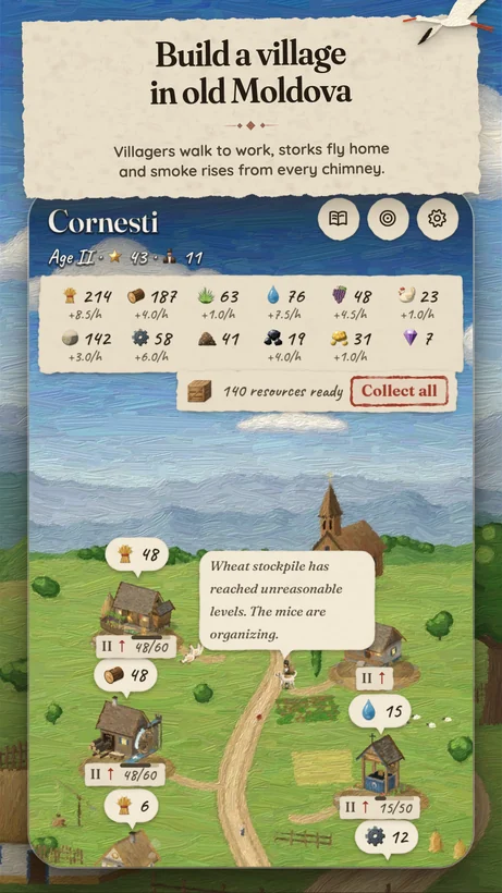 Store screenshot: build a village in old Moldova