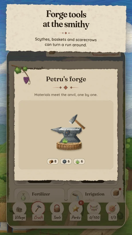 Store screenshot: forge tools at the smithy