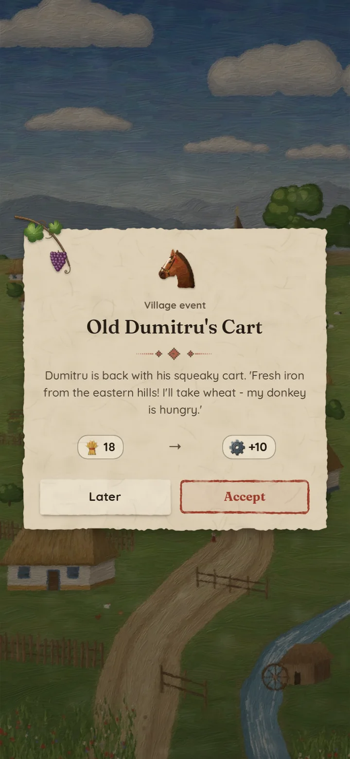 A storybook village event told in a folk-tale voice